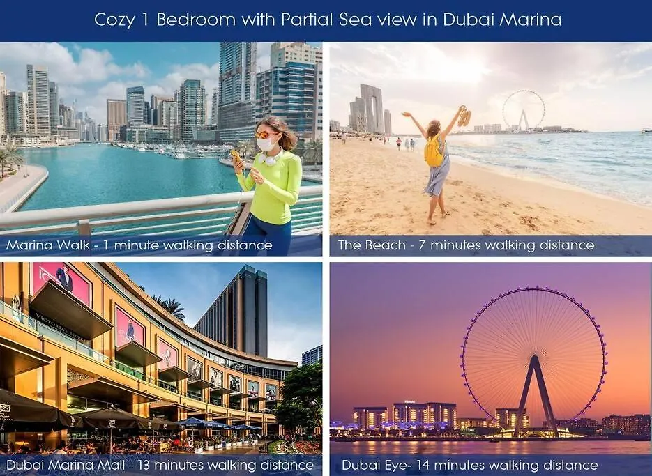 Apartment Luxury 1 Bedroom With Sea View Dubai